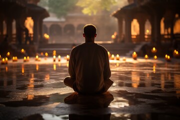 Person Engaging In A Ramadhan Self Reflection, Generative AI