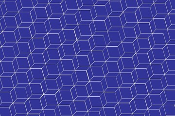 Blue grid pattern, white background.