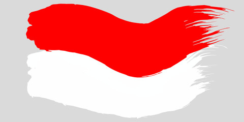 Indonesian flag, Indonesian flag pattern, Suitable for design elements. Scribble style
