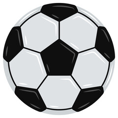 Fototapeta premium Soccer ball icon isolated on white. Flat design. illustration.
