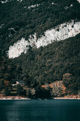 Lago di Tenno - lake in the mountains, Italy