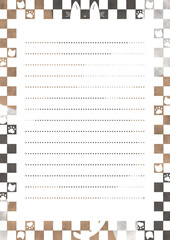 Frame [Letter_Cat Checkered] Calico