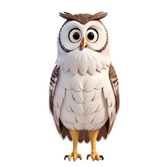 Obraz premium owl on white background