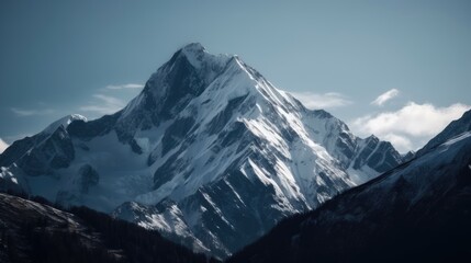 Fototapeta na wymiar Mountain during winter