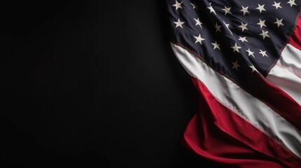 American flag on a table