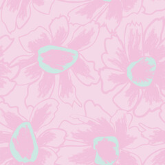 Pastel Abstract Floral Seamless Pattern Design