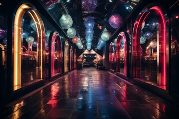 Stylish And Chic Nightclub Entrance, Generative AI