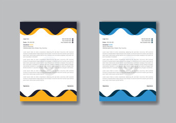 Professional modern business and corporate letterhead template. and Multipurpose business letterhead template.