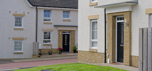 New housing development building houses for increased demand in rural areas