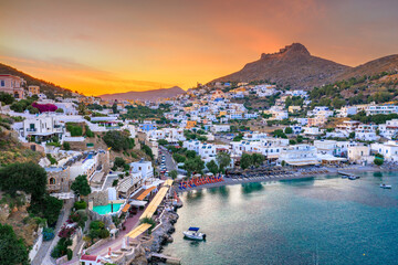 Picturesque small village of Panteli in Leros island, Greece.