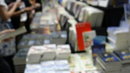 Asians at book stall