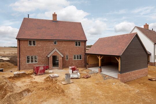 New build houses under construction