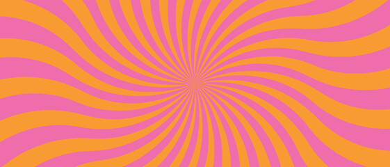 Groovy abstract background in retro style. Features wave patterns for psychedelic experience. Flat vector illustrations isolated.