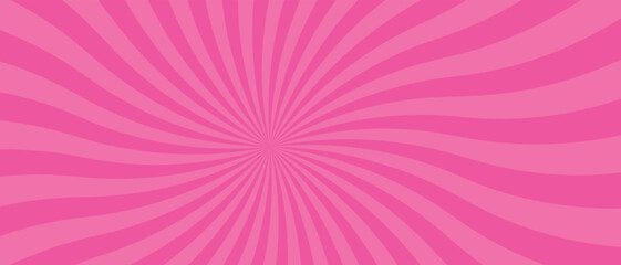Obraz premium Retro background showcasing a funky spiral and swirl pattern. Radial designs with abstract twirls, sun twists and lollipop candy. Flat vector illustration isolated
