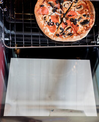 homemade pizza with olives