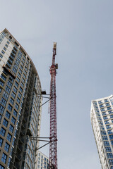 Fototapeta premium Construction crane and the building