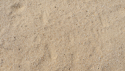 Sand on the beach for background. Brown beach sand texture as background. Close-up.