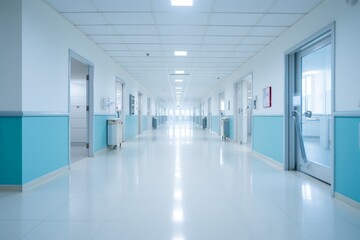 Hospital Corridor Ambience. Generative AI