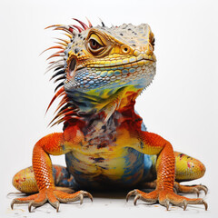 Obraz premium iguana on white background