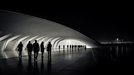 City movement in the evening, cinematic