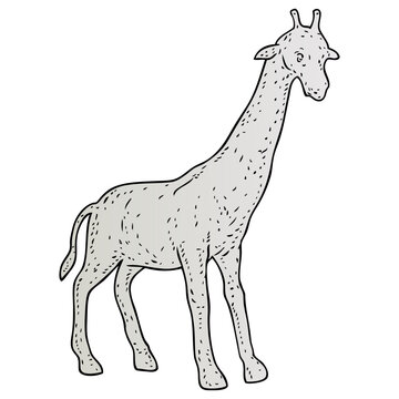 vintage giraffe statue vector illustration