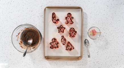 Christmas cookie-cutter peppermint fudge