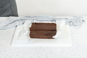 Homemade plain fudge