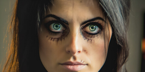 Fototapeta premium Woman face expression - Generative AI