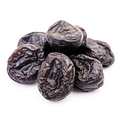 Dried Prunes isolated on white background 