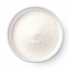 Fototapeta na wymiar Granulated sugar top view isolated on white background 