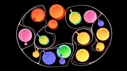 Naklejka premium A color mixture - Generative AI