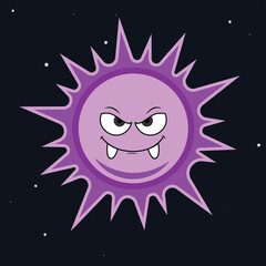 Andry and Evil Crual Face Sun cartoon