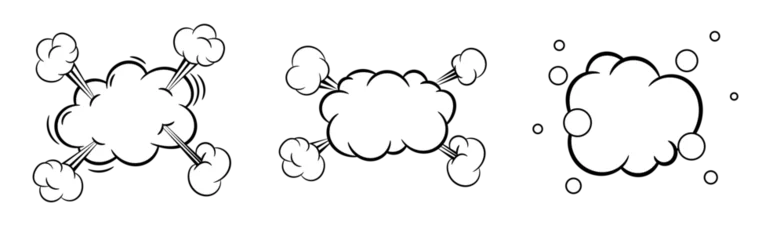 Foto auf Alu-Dibond Comic Boom Explosion Bubble Cloud © Grunge Designs
