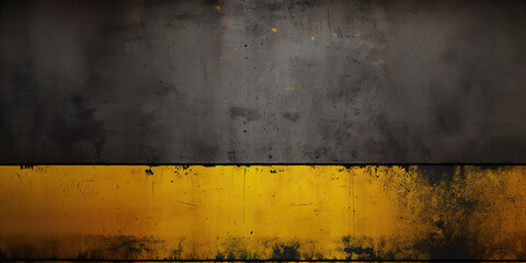 Yellow Black Grunge Steel Industrial Dirty Rust Texture Background Danger Work