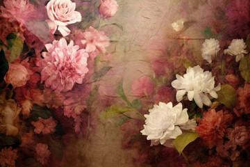 Vintage Themed Soft Look Floral Backgrounds