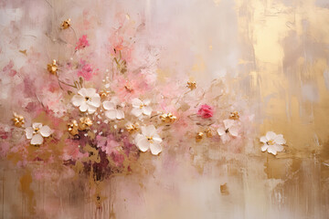 Obraz na płótnie Canvas Vintage Themed Soft Look Floral Backgrounds
