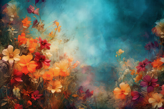 Vintage Themed Soft Look Floral Backgrounds