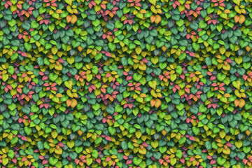 Seamless floral pattern with colorful foliage and tropical plants. Abstract decorative exotic background