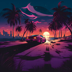 Car on the beach