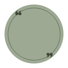 Circle Text Frame with Quotation Marks