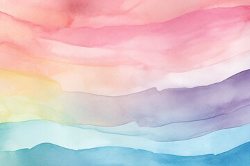 Fototapeta na wymiar Waterpaint Texture Rainbow.