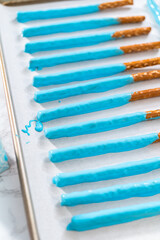 Mermaid chocolate pretzel rods