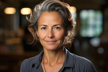 Obraz premium Smiling ethnic woman looking at camera