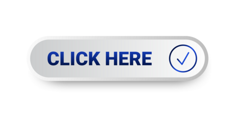 Modern trendy button set.click here lettering button transparent background