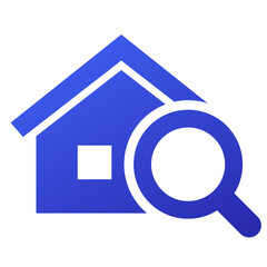 house, home search icon on white