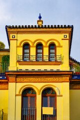 Fototapeta na wymiar Colonial building architecture in Seville, Spain