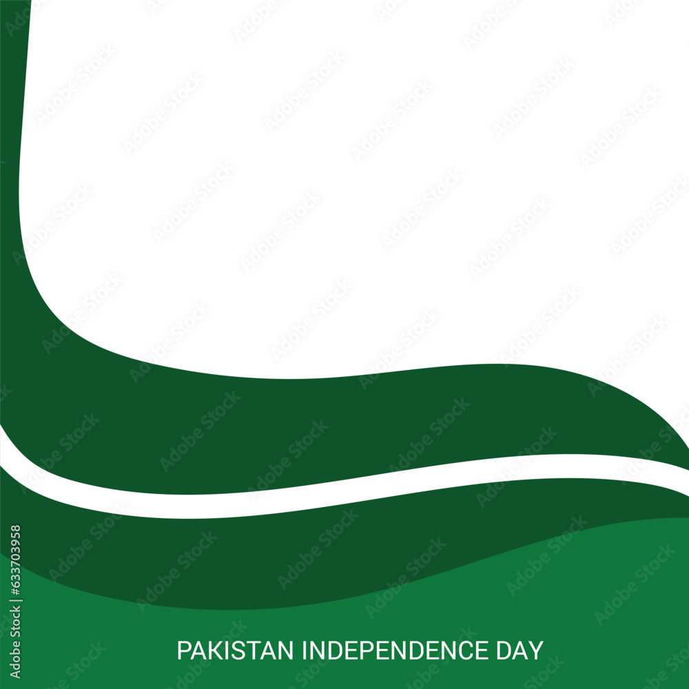 Sticker vector illustration of a background for pakistan independence day.