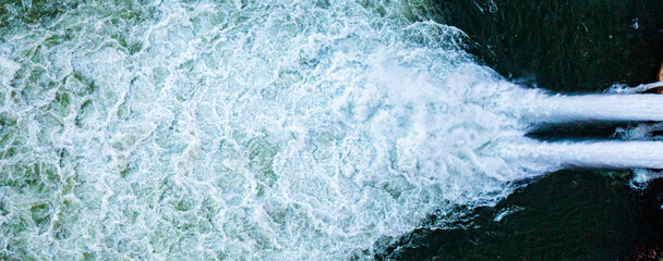 Water surging from Lake Argyle Power Station 