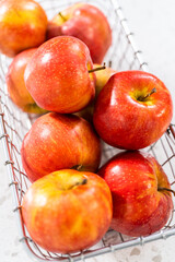 Red apples in the basket