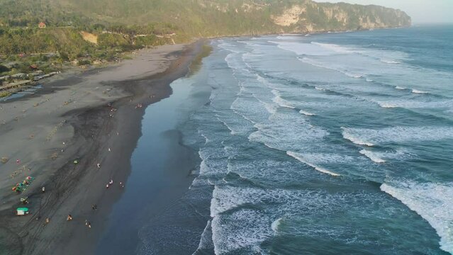 Parangtritis Beach at Sunset Time